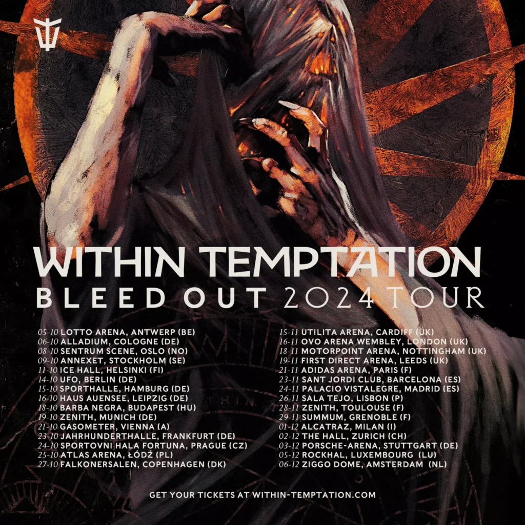 Within Temptation Announces ‘Bleed Out’ World Tour Support, Includes Tarja, Alex Yarmak, Annisokay And More